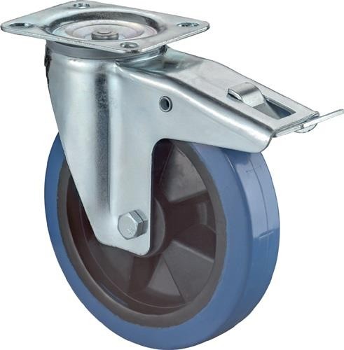 Bs Rollen Lenkrolle D.100mm Trgf.140kg m.Festst.Ku.102x84mm L520.B61.101 von Bs Rollen