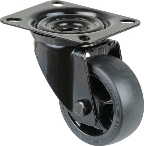 Bs Rollen Lenkrolle D.80mm Trgf.100kg Ku.Platte L104xB80mm L800.B44.081.06 von Bs Rollen