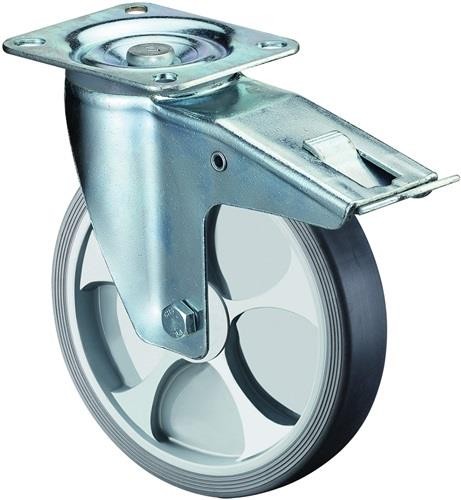Bs Rollen Lenkrolle D.80mm Trgf.100kg m.Festst.Ku.104x80mm L420.B44.081 von Bs Rollen