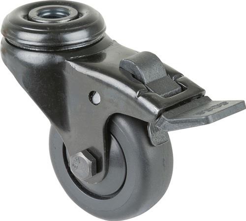 Bs Rollen Lenkrolle m.Festst.D.50mm Trgf.50kg m.Festst.Gum.schwarz von Bs Rollen