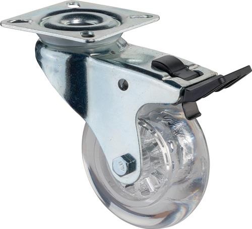 Bs Rollen Lenkrolle m.Festst.D.75mm Trgf.50kg m.Platte m.Festst.Ku.transp. Bs Rollen Lenkrolle m.Festst.D.75mm Trgf.50kg m.Platte m.Festst.Ku.transp. von Bs Rollen