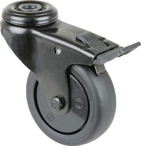 Bs Rollen Lenkrolle m.Festst.D.75mm Trgf.60kg Rückenloch 10,2 von Bs Rollen