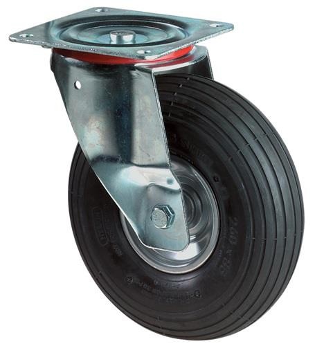 Bs Rollen Luftrad D.260mm Trgf.200kg Lenkrolle m.Platte Rillenprofil Bs Rollen Luftrad D.260mm Trgf.200kg Lenkrolle m.Platte Rillenprofil von Bs Rollen