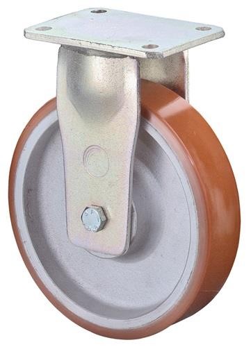 Bs Rollen Schwerlast-Bockrolle D.200mm Trgf.1400kg Guß-PU Platte L200xB160mm von Bs Rollen