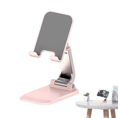 Bsbkoj Faltbarer Telefonständer, Tischzellenhalterung, verstellbare Tablet-Halterung, tragbar, für Smartphone mit 12,9 x 6,9 x 4,9 x 4,9 cm (4,37 x 2,76 x 1,57 Zoll), zusammenklappbare Telefonständer von Bsbkoj