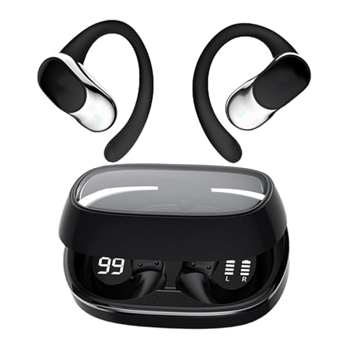 Over-the Ear, Wireless Earbuds, Comfort Fit Headphones, Sweatproof Earphones, Long Battery Life, Noise Isolating Headset, Black, for Swimming Sports Running Work von Bsbkoj