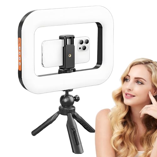 Ring Light, Portable Handheld Phone Light, 6.26x8.66in Continuous Bright Output, Adjustable Led Fill Lighting, Rechargeable Design for Vlogging Streaming Studio Filming Ring Light, Portable Handheld Phone Light, 6.26x8.66in Continuous Bright Output, Adjustable Led Fill Lighting, Rechargeable Design for Vlogging Streaming Studio Filming von Bsbkoj
