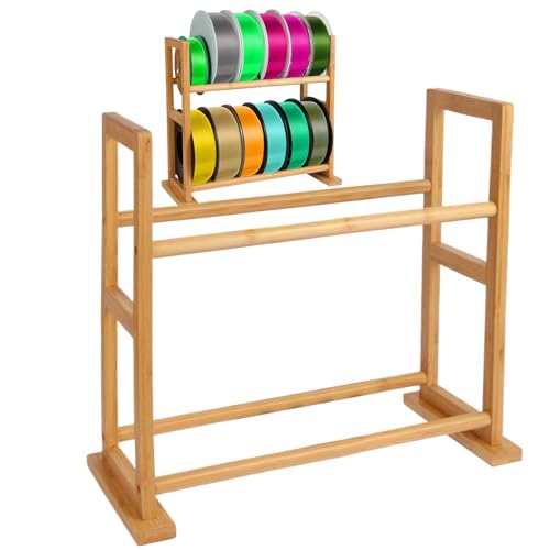 Wiederverwendbares Filament Storage Rack, Spool Organizer Stand, 16,5 x 16,2 x 7,8 Zoll Rolling Bracket Shelf, 2-Tier Desktop Holder, Black Metal Frame for Workshop and Lab Use Wiederverwendbares Filament Storage Rack, Spool Organizer Stand, 16,5 x 16,2 x 7,8 Zoll Rolling Bracket Shelf, 2-Tier Desktop Holder, Black Metal Frame for Workshop and Lab Use von Bsbkoj