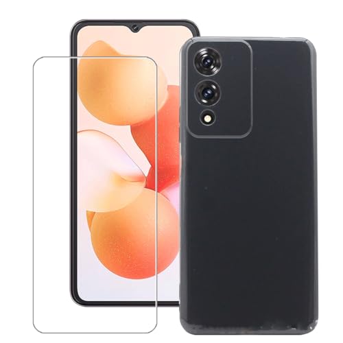 Bsdurable 2 in 1 Handyhülle für Cubot A10 Hülle mit Folie Schutzfolie Displayschutz Dünn Soft Schutzhülle Silikon TPU Protection Mobile Phone Cases Covers Schwarz von Bsdurable