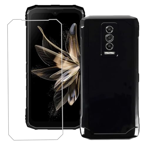 Bsdurable 2 in 1 Handyhülle für Doogee Blade 10/10 Pro/Ultra Hülle mit Folie Schutzfolie Displayschutz Dünn Soft Schutzhülle Silikon TPU Protection Mobile Phone Case Cover Schwarz von Bsdurable