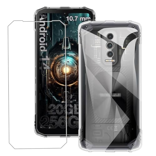 Bsdurable 2 in 1 Handyhülle für Doogee Blade 10/10 Pro/Ultra Hülle mit Folie Schutzfolie Displayschutz Transparent Schutzhülle Dünn Soft Silikon TPU Protection Mobile Phone Case Cover Clear von Bsdurable
