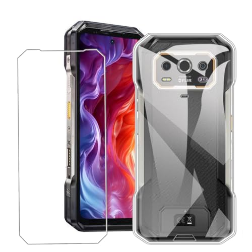Bsdurable 2 in 1 Handyhülle für Ulefone Armor 27T Pro Hülle mit Folie Schutzfolie Displayschutz Transparent Schutzhülle Dünn Soft Silikon TPU Protection Mobile Phone Case Cover Clear von Bsdurable