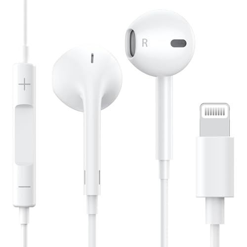 Bsetree In Ear Kopfhörer für iPhon.e,HiFi-Stereo Sound Kopfhörer mit Kabel Ohrhörer mit Mikrofon und Lautstärkeregler Kompatibel mit iPhon.e 14/13/12/SE/11/XR/8/7,Unterstützt Alle iOS White Bsetree In Ear Kopfhörer für iPhon.e,HiFi-Stereo Sound Kopfhörer mit Kabel Ohrhörer mit Mikrofon und Lautstärkeregler Kompatibel mit iPhon.e 14/13/12/SE/11/XR/8/7,Unterstützt Alle iOS White von Bsetree