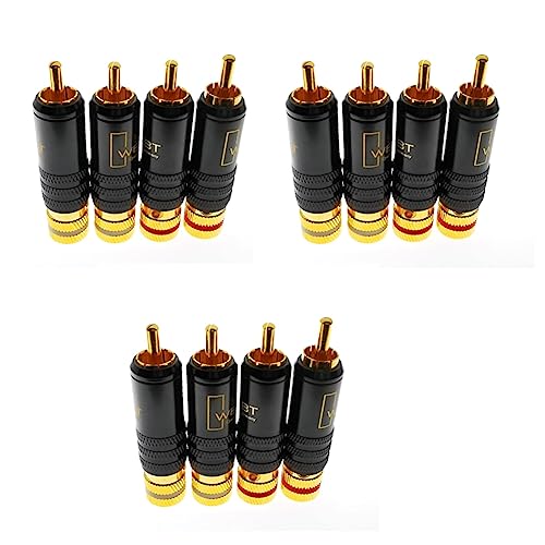 Bsowte 12x WBT-0144 Vergoldeter Cinch Stecker Cinch Stecker Typ AV Audio- und Video Stecker Video Stecker Bsowte 12x WBT-0144 Vergoldeter Cinch Stecker Cinch Stecker Typ AV Audio- und Video Stecker Video Stecker von Bsowte