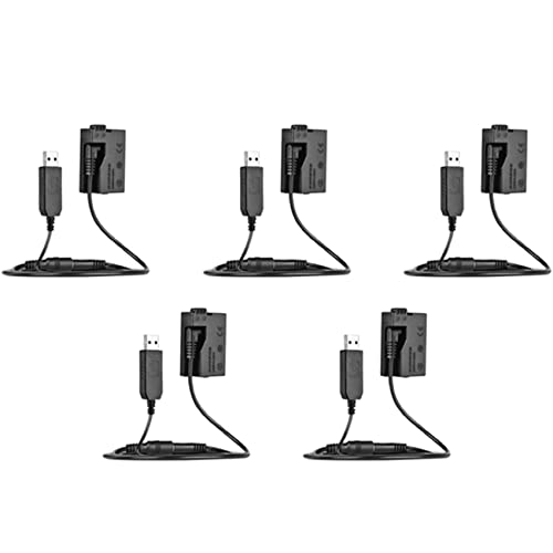 Bsowte 5 x -E8 Dummy-Akku mit DC Powerbank, Kabel, USB-Adapter, Ersatz für LP-E8 für 550D 600D 650D 700D DSLR-Kameras von Bsowte