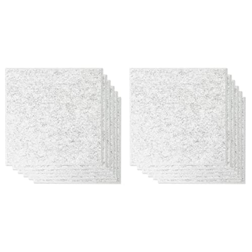 Bsowte Akustische Absorptionsplatte, 24 Stück, 30,5 x 30,5 cm (12 x 12 Zoll) x 0,4 Zoll, schalldichte Polsterung für die Wand, akustische Behandlung von Bsowte