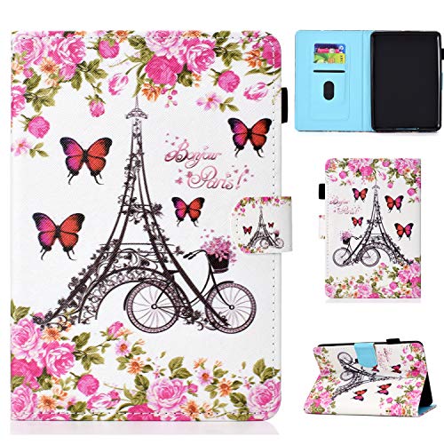 Bspring Folio Hülle für 6.8" Kindle Paperwhite und Signature Edition (11. Generation - 2021) PU Leder Schutzhülle mit automatischer Wake/Sleep-Funktion,Blumenturm von Bspring