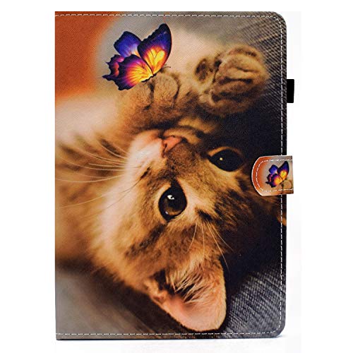 Bspring Hülle Kompatibel mit Neu iPad 10.2 2020/2019 (10.2 Zoll) PU Leder Schutzhülle iPad 8. & 7. Generation Flip Cover Case Brieftasche Tablethülle mit Standfunktion,Katze/1 von Bspring