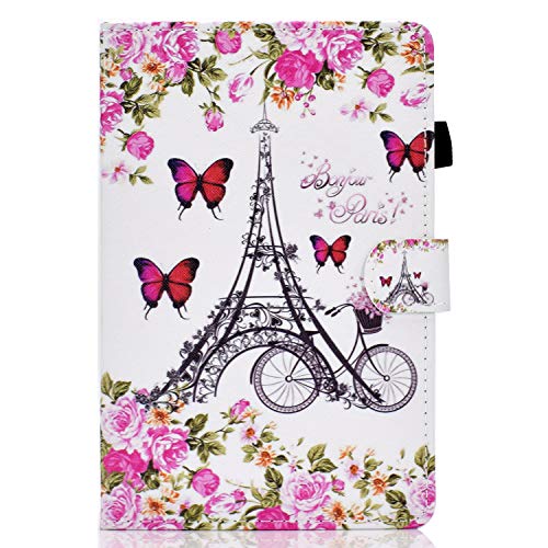 Bspring Hülle Kompatibel mit Neu iPad 7th /8th Generation 2019/2020 10.2 Zoll Lederhülle Flip Stand Case Brieftasche Tasche mit Kartenfach und Auto Schlaf/Wachen Funktion,Blumenturm Bspring Hülle Kompatibel mit Neu iPad 7th /8th Generation 2019/2020 10.2 Zoll Lederhülle Flip Stand Case Brieftasche Tasche mit Kartenfach und Auto Schlaf/Wachen Funktion,Blumenturm von Bspring