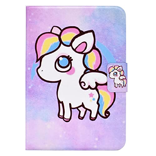Bspring Hülle für 2022 10,9" iPad 10. Generation iPad 10 Case 10,9 Zoll Modell A2696 A2757, Ultradünn Schutzhülle Smart Folio Cover Hülle für iPad 10 Generation 2022,Einhorn von Bspring