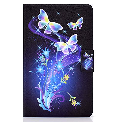 Bspring Hülle für Galaxy Tab S6 Lite 10,4 Zoll (SM-P610/SM-P615) 2020 Tablet, PU-Leder, Multi-Winkel-Betrachtung, Flip Folio Ständer Cover Case für Samsung Galaxy Tab S6 lite 10.4,Sternschmetterling von Bspring