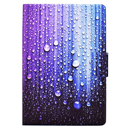 Bspring Hülle für iPad 10. Generation 2022 10,9 Zoll, PU Leder Schutzhülle mit Ständer und Kartensteckplatz Tablet Hülle für iPad 10 Generation (A2696 A2757) Wassertropfen von Bspring