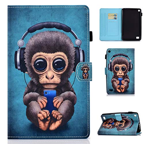 Bspring Kindle Fire 7 2019 Hülle dünnste und leichteste Schutzhülle mit Stiftabdeckung für Amazon Kindle Fire 7 Zoll (5th Gen, 2015 Release&7th Gen, 2017 Release/9th Gen, 2019 Release) AFFE von Bspring