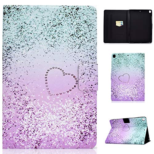 Bspring Kompatibel mit iPad 10,2 2019 Hülle für iPad 7. Generation/iPad Pro 10.5"/ iPad Air 3 - Ultradünnes Smart Case mit Auto Schlaf/Wach Funktion,Liebe Sand von Bspring