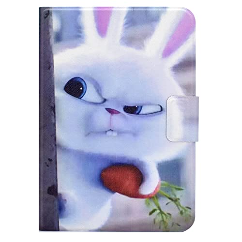 Bspring Magnetische Hülle kompatibel mit iPad Mini 6 2021 (6. Generation), Ultra Dünn PU Leder Case mit Auto Schlaf/Aufwach Intelligente Hülle Ständer Cover,Kaninchen von Bspring