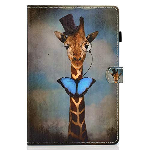 Bspring iPad 10.2 Hülle, iPad 10.2 Zoll 2019 Hülle PU Leder Case iPad 7 Generation Schutzhülle Brieftasche Flip Tasche Etui mit Kartenfach und Ständer für Apple iPad 10.2,Giraffe von Bspring