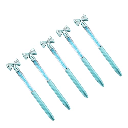 Btgghytr Kugelschreiber mit Schleife, zum Öffnen/Schließen, 1,0 mm Spitze, Kugelschreiber für Unterzeichnung, glattes Schreiben, für Büro, 5 Stück Btgghytr Kugelschreiber mit Schleife, zum Öffnen/Schließen, 1,0 mm Spitze, Kugelschreiber für Unterzeichnung, glattes Schreiben, für Büro, 5 Stück von Btgghytr
