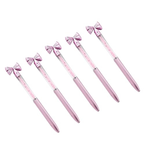Btgghytr Kugelschreiber mit Schleife, zum Öffnen/Schließen, 1,0 mm Spitze, Kugelschreiber für Unterzeichnung, glattes Schreiben, für Büro, 5 Stück Btgghytr Kugelschreiber mit Schleife, zum Öffnen/Schließen, 1,0 mm Spitze, Kugelschreiber für Unterzeichnung, glattes Schreiben, für Büro, 5 Stück von Btgghytr