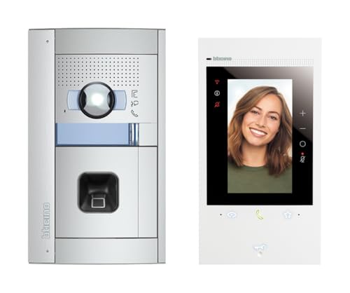 BTICINO, Flex‘ONE-Set Classe 300EOS with Netatmo & Sfera Allmetal inkl. ekey-Fingerprint, smarte Wi-Fi-Video-Innenstelle mit integrierter Alexa, optimierte Farbkamera, Home+Security, 2-Draht, 905286 von Bticino