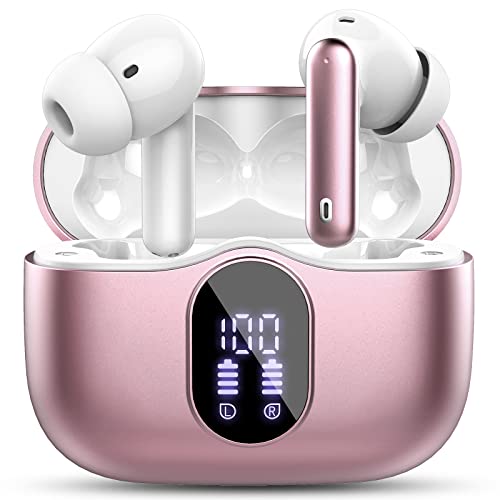 Bluetooth Kopfhörer, Kopfhörer Kabellos Bluetooth 5.3 Sport In Ear Kopfhörer mit 4 Mikrofon, 40 std Spielzeit, LED-Anzeige, ENC Lärmreduzierung, HiFi Stereo Ohrhörer für Arbeit und Studium Bluetooth Kopfhörer, Kopfhörer Kabellos Bluetooth 5.3 Sport In Ear Kopfhörer mit 4 Mikrofon, 40 std Spielzeit, LED-Anzeige, ENC Lärmreduzierung, HiFi Stereo Ohrhörer für Arbeit und Studium von Btootos