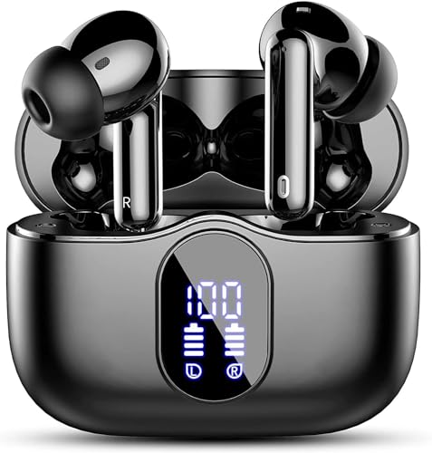 Bluetooth Kopfhörer, Kopfhörer Kabellos Bluetooth 5.3 Sport In Ear Kopfhörer mit 4 Mikrofon, 40 std Spielzeit, LED-Anzeige, ENC Lärmreduzierung, HiFi Stereo Ohrhörer für Arbeit und Studium Bluetooth Kopfhörer, Kopfhörer Kabellos Bluetooth 5.3 Sport In Ear Kopfhörer mit 4 Mikrofon, 40 std Spielzeit, LED-Anzeige, ENC Lärmreduzierung, HiFi Stereo Ohrhörer für Arbeit und Studium von Btootos