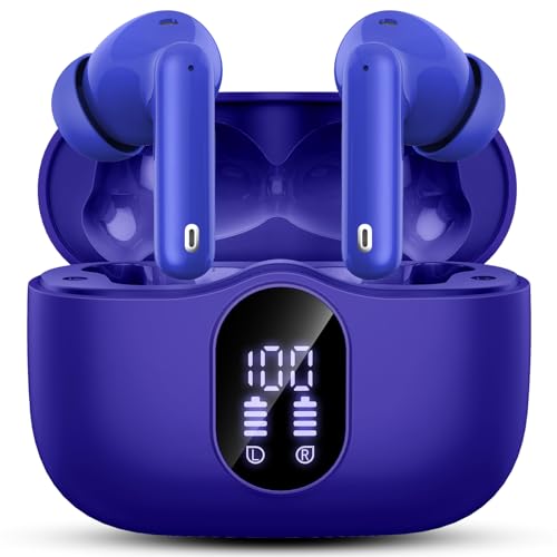 Bluetooth Kopfhörer, Kopfhörer Kabellos Bluetooth 5.3 Sport In Ear Kopfhörer mit 4 Mikrofon, 40 std Spielzeit, LED-Anzeige, ENC Lärmreduzierung, HiFi Stereo Ohrhörer für Arbeit und Studium von Btootos