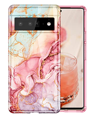 Btscase Schutzhülle für Google Pixel 6 Pro, goldfarbenes Glitzer, Marmor-Muster, hartes Polycarbonat, schmale Passform, stoßfest, niedliches Gehäuse für Google Pixel 6 Pro, Roségold Btscase Schutzhülle für Google Pixel 6 Pro, goldfarbenes Glitzer, Marmor-Muster, hartes Polycarbonat, schmale Passform, stoßfest, niedliches Gehäuse für Google Pixel 6 Pro, Roségold von Btscase