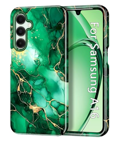 Btscase Schutzhülle für Samsung Galaxy A16 5G, Marmor-Design und dreilagiger Schutz – Stoßfeste Premium-PC + TPU, stoßfeste Schutzhülle, schlanke Schutzhülle, Schwarzgrün von Btscase