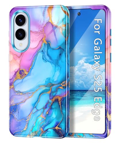 Btscase Schutzhülle für Samsung Galaxy S25 Edge, militärische Qualität, Falltest, Marmor-Muster, schlank, robust, stoßfest, für Damen, Mädchen, Herren, kratzfest, bunt Btscase Schutzhülle für Samsung Galaxy S25 Edge, militärische Qualität, Falltest, Marmor-Muster, schlank, robust, stoßfest, für Damen, Mädchen, Herren, kratzfest, bunt von Btscase