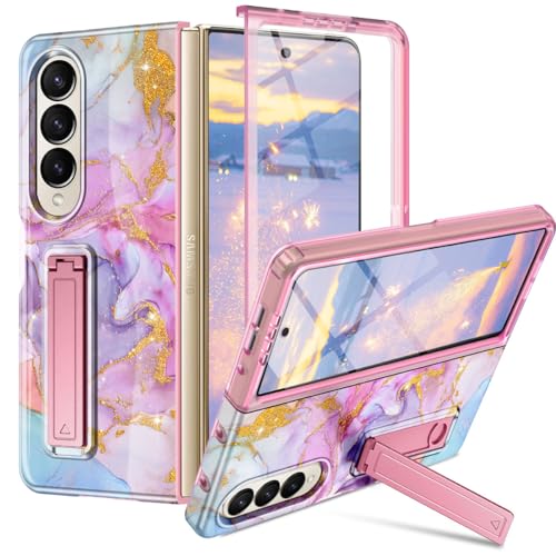 Btscase Schutzhülle für Samsung Galaxy Z Fold 4, integrierter Displayschutz mit verstellbarem magnetischem Ständer, doppellagig, robust, stoßfest, Schutzhülle für Galaxy Z Fold 4 5G, Rosa Btscase Schutzhülle für Samsung Galaxy Z Fold 4, integrierter Displayschutz mit verstellbarem magnetischem Ständer, doppellagig, robust, stoßfest, Schutzhülle für Galaxy Z Fold 4 5G, Rosa von Btscase