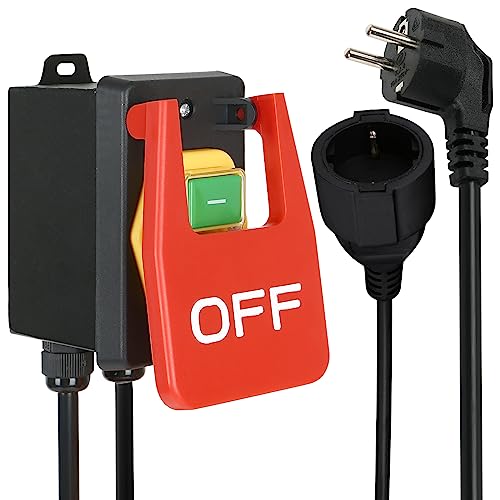 220V Einphasige Ein Aus Schalter, Btstil 16A Sicherheitsschalter mit Steckdose, Not Druck Knopf Schalter zum für Schnelles Ausschalten für Tischkreissägen und Andere Elektrische Geräte 220V Einphasige Ein Aus Schalter, Btstil 16A Sicherheitsschalter mit Steckdose, Not Druck Knopf Schalter zum für Schnelles Ausschalten für Tischkreissägen und Andere Elektrische Geräte von Btstil