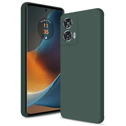 Btstring Hülle für Moto Edge50 Fusion, Hochwertiges Silikon Case, Ganzkörper Handyhülle mit Seidig-Weicher Berühren, Kratzfestes Weiches Mikrofaserfutter (Grün) von Btstring