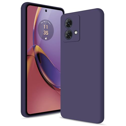Btstring Hülle für Motorola Moto G84, Hochwertiges Silikon Case, Ganzkörper Handyhülle mit Seidig-Weicher Berühren, Kratzfestes Weiches Mikrofaserfutter (Lila) von Btstring