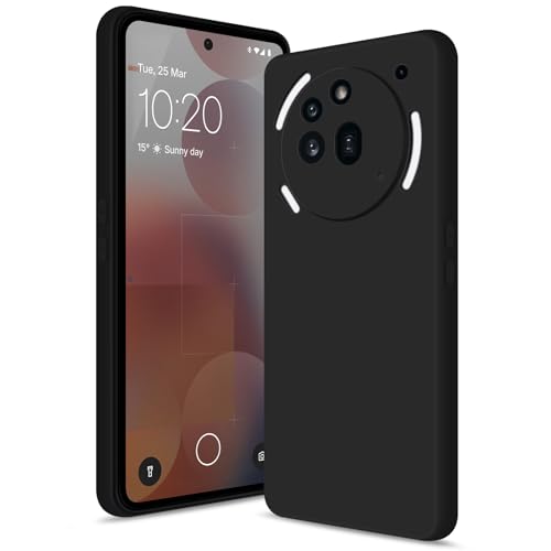 Btstring Hülle für Nothing Phone 3A Pro, Hochwertiges Silikon Case, Ganzkörper Handyhülle mit Seidig-Weicher Berühren, Kratzfestes Weiches Mikrofaserfutter (Schwarz) von Btstring