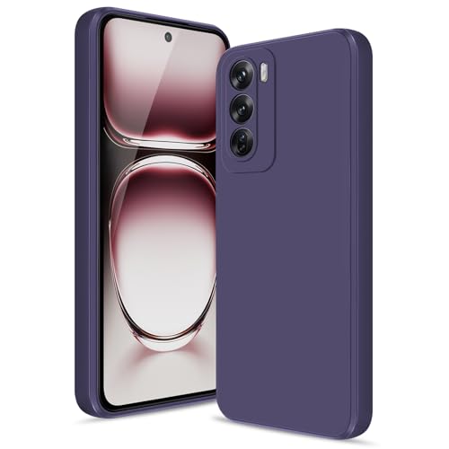 Btstring Hülle für Oppo Reno 12 Pro, Hochwertiges Silikon Case, Ganzkörper Handyhülle mit Seidig-Weicher Berühren, Kratzfestes Weiches Mikrofaserfutter (Lila) von Btstring