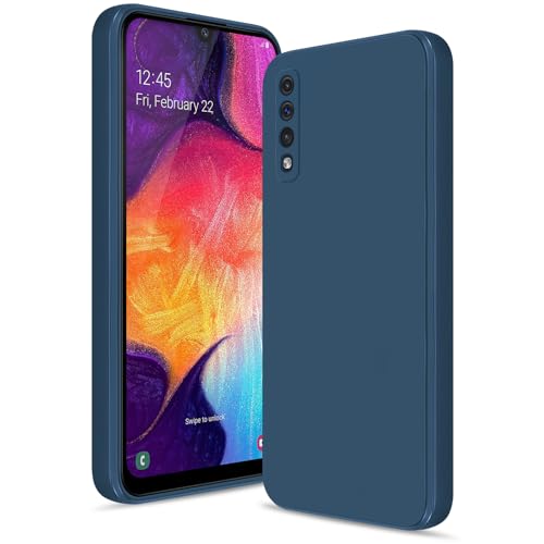 Btstring Hülle für Samsung Galaxy A50, Hochwertiges Silikon Case, Ganzkörper Handyhülle mit Seidig-Weicher Berühren, Kratzfestes Weiches Mikrofaserfutter (Blau) von Btstring