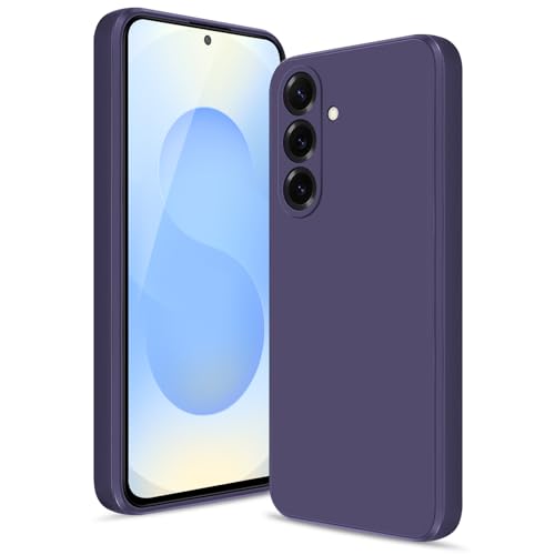 Btstring Hülle für Samsung Galaxy S25, Hochwertiges Silikon Case, Ganzkörper Handyhülle mit Seidig-Weicher Berühren, Kratzfestes Weiches Mikrofaserfutter (Lila) von Btstring