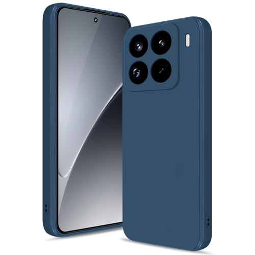 Btstring Hülle für Xiaomi 15 Pro, Hochwertiges Silikon Case, Ganzkörper Handyhülle mit Seidig-Weicher Berühren, Kratzfestes Weiches Mikrofaserfutter (Blau) von Btstring