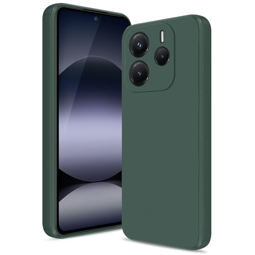 Btstring Hülle für Xiaomi Redmi Note 14 5G, Hochwertiges Silikon Case, Ganzkörper Handyhülle mit Seidig-Weicher Berühren, Kratzfestes Weiches Mikrofaserfutter (Grün) von Btstring