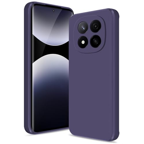 Btstring Hülle für Xiaomi Redmi Note 14 Pro Plus, Hochwertiges Silikon Case, Ganzkörper Handyhülle mit Seidig-Weicher Berühren, Kratzfestes Weiches Mikrofaserfutter (Lila) von Btstring